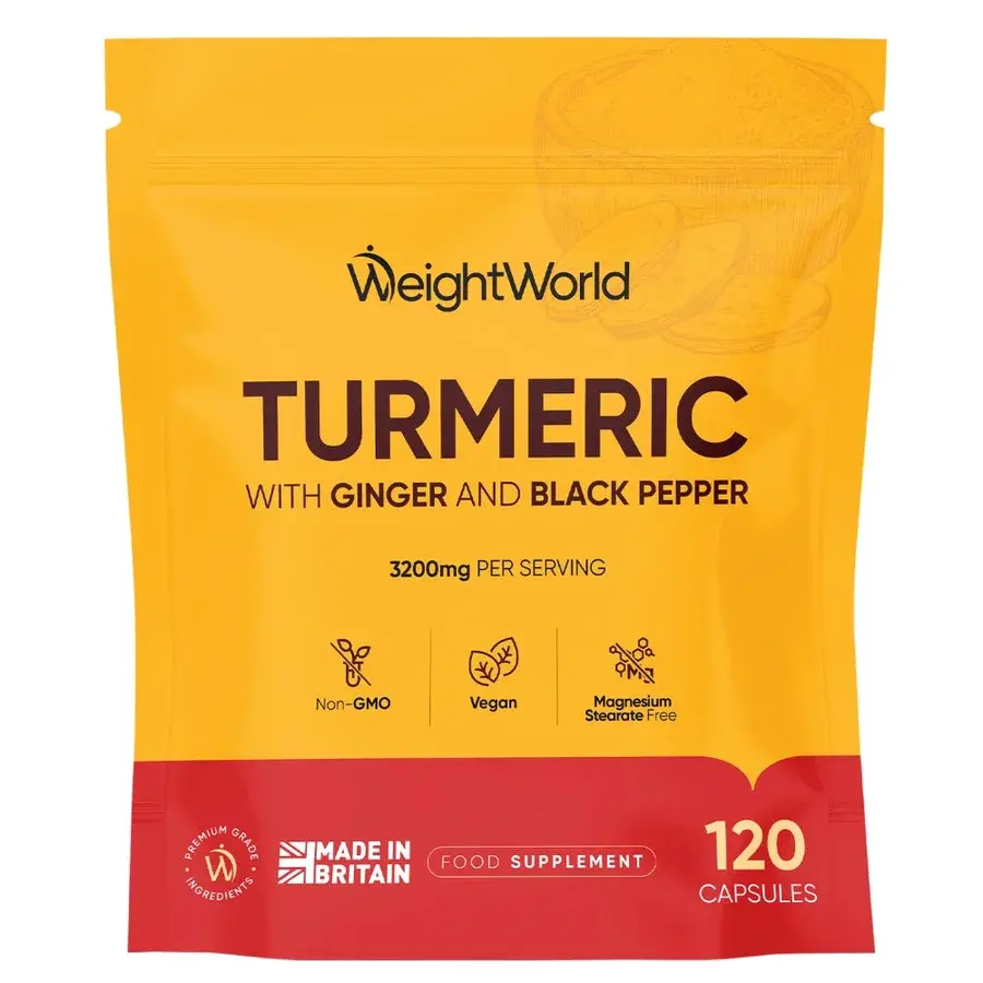 WeightWorld-bøtte med gurkemeje, ingefær og sort peber, 120 kapsler